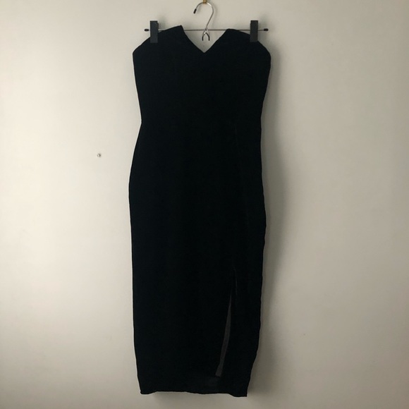 Velvet midi cocktail dress H&M size 8 - Picture 2 of 4